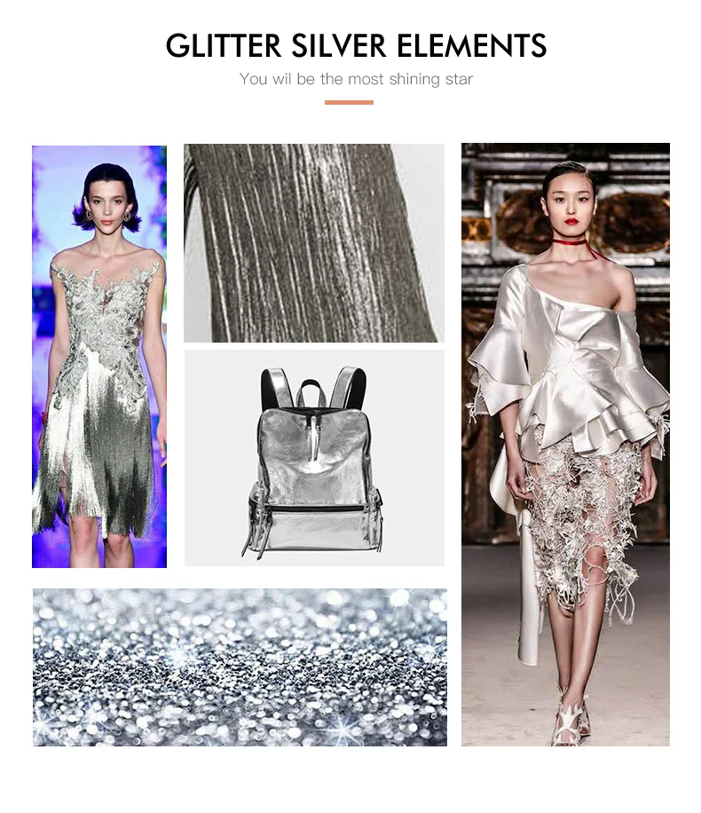 Женский рюкзак, модная школьная сумка для девочек-подростков, рюкзак с серебряными блестками, большой рюкзак, кожаные рюкзаки XA523H