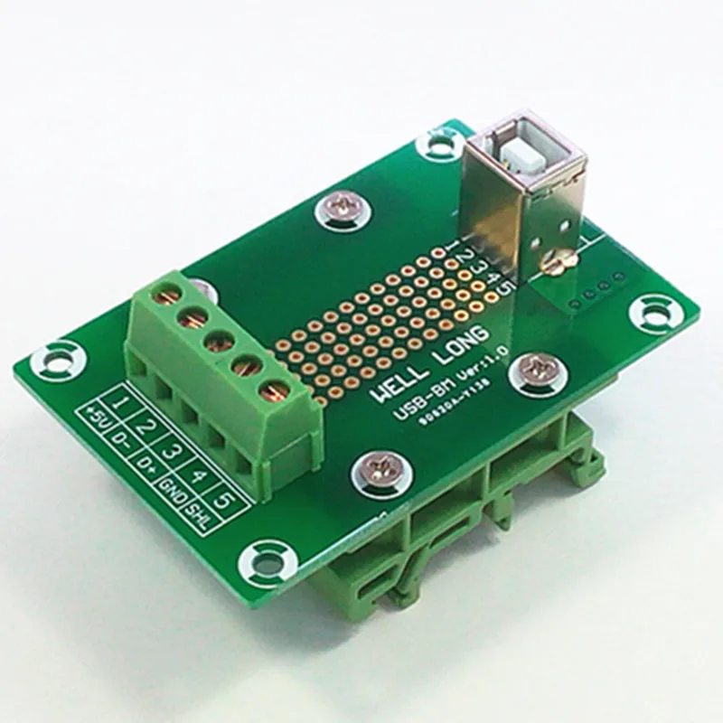 Usb Тип B Женский вертикальный разъем Breakout Board