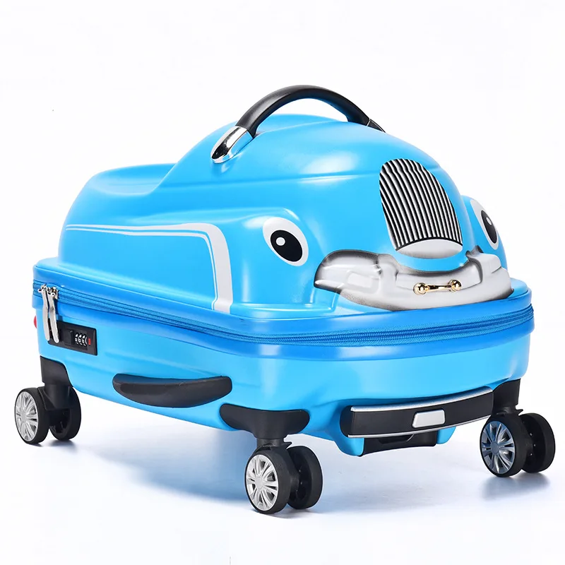 Children Rolling Luggage Spinner 3D Scooter Suitcase For Kids Travel