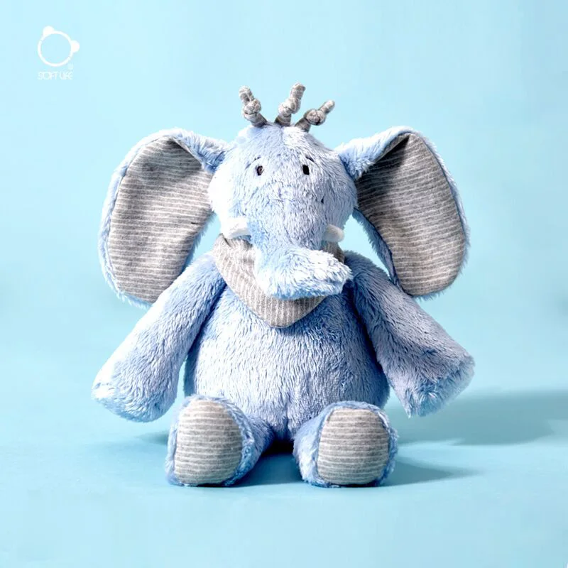 Cute Blue Elephant Plush Toys Stuffed Animal Baby Sleeping Dolls Boys Girls Birthday Gift Christmas Present Toys For Children