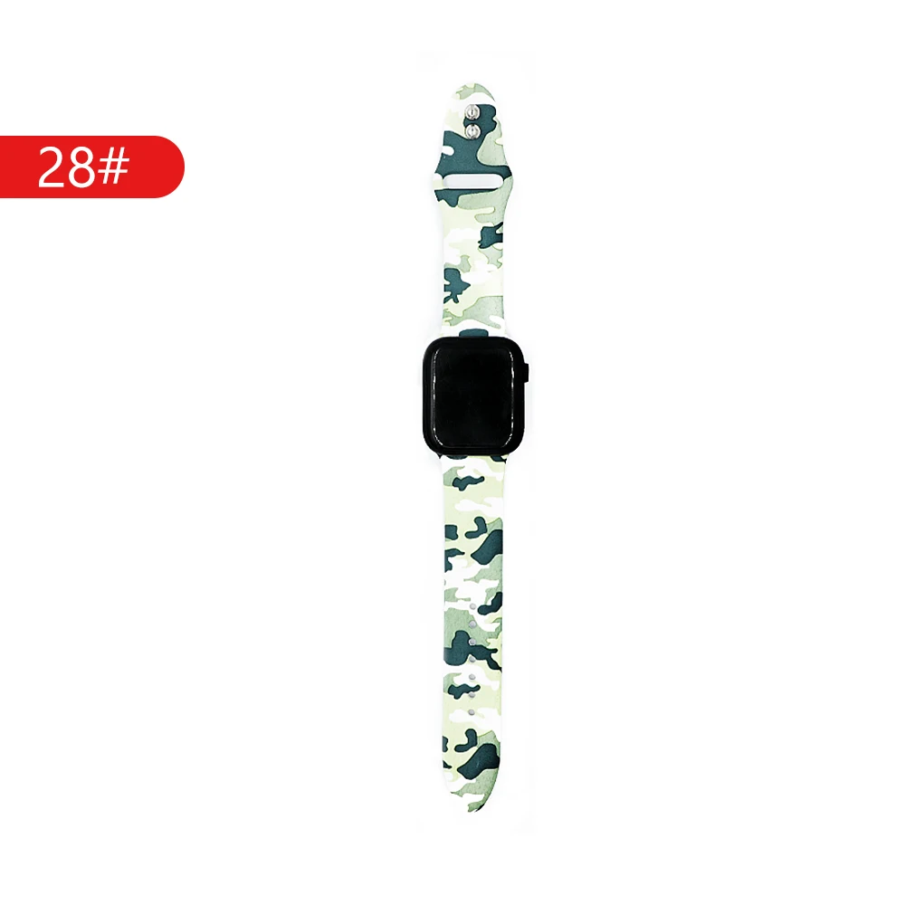 28 Ремешок для apple watch band 44 мм/38 мм apple watch 4/3/2/1 наручных часов iwatch, ремешок 42 мм/40 мм, correa, часы с силиконовым ремешком, ремешок для часов - Цвет ремешка: 28