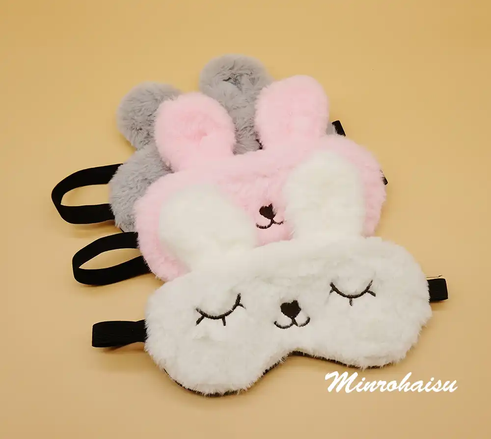 1 шт. мультяшный плюшевый кролик повязка на глаза, маска для сна, маска для сна, повязка на глаза, ворс, тени для глаз, плюшевые вечерние украше...