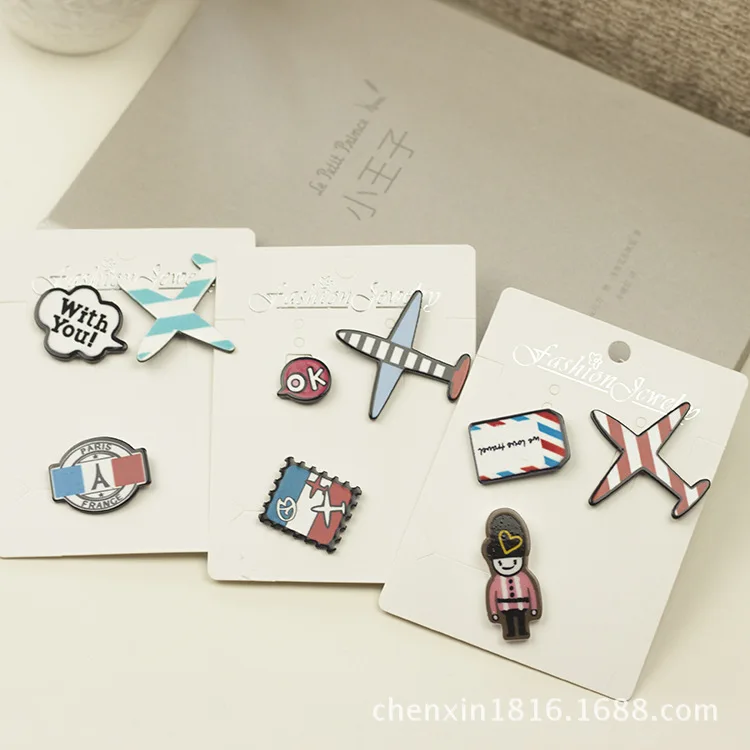 

South Korea Dongdaemun New Style Airplane Multi--into Vintage Brooch Sweater Shirt Collocation Xz005