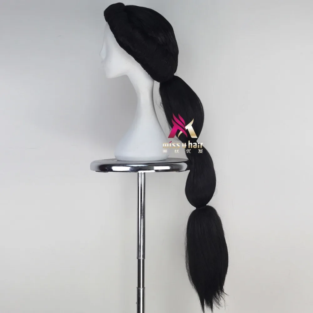 Жасмин косплей костюм парик черные длинные волосы Аладдин и волшебная лампа ролевые игры Хэллоуин плетеные волосы+ парик шапка