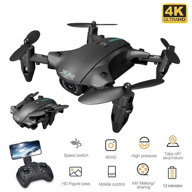 H2 Mini Drone WiFi FPV 1080P 4K HD Camera Altitude Hold Real time Transmission Foldable