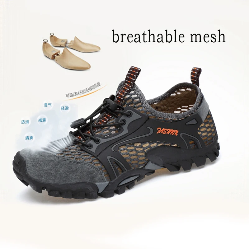 JACKSHIBO Breathable Water Shoes For Men Climbing Hiking Upstream Shoes Men Outdoor Beach Swimming Shoes Barefoot Sneakers 3