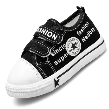 

Girls canvas shoes spring Autumn Running Sneakers children kids shoes soft and comfortable boys Flat school shoes