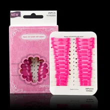 26 шт. 10 размер розовый цвет маникюрный перелив зажим для DIY ручной работы инструмент для полировки ногтей с изысканной упаковочной коробкой
