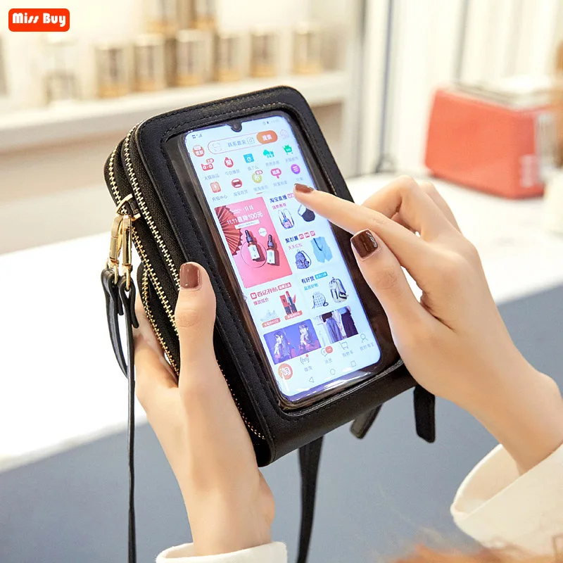Universal Touch Screen Multifunctional Waterproof Leather Phone Bag For Samsung/iPhone/Huawei/Xiaomi Case Wallet Pouch Pocket