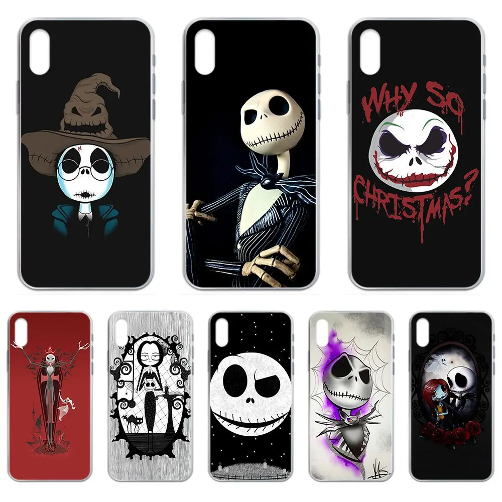 Прозрачный чехол для телефона Jack Skellington Pumpkin King Skull iphone 4 4S 5 5C 5S 6 6S PLUS 7 8 X XR XS 11 PRO SE 2020