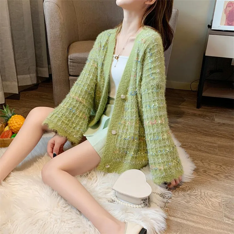 

Sweater Cardigan Women's Jacket Loose Lazy Wind Korean Student 2019 Spring and Autumn Wear New Knit Outer