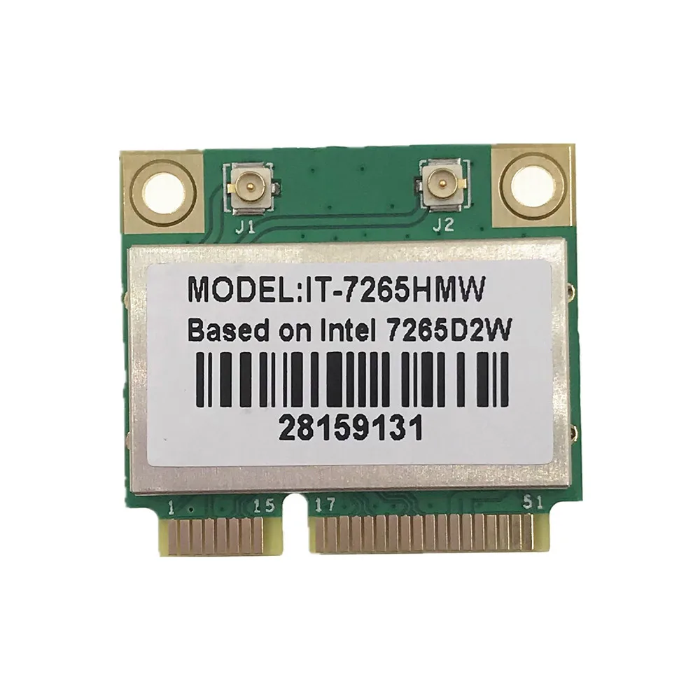 876 м Двухдиапазонная 2,4+ 5G Bluetooth V4.0 Wifi Беспроводная мини карта PCI-Express для Intel 7260 AC 7260HMW 7265 IT-7265HMW 8260 - Цвет: IT-7265HMW