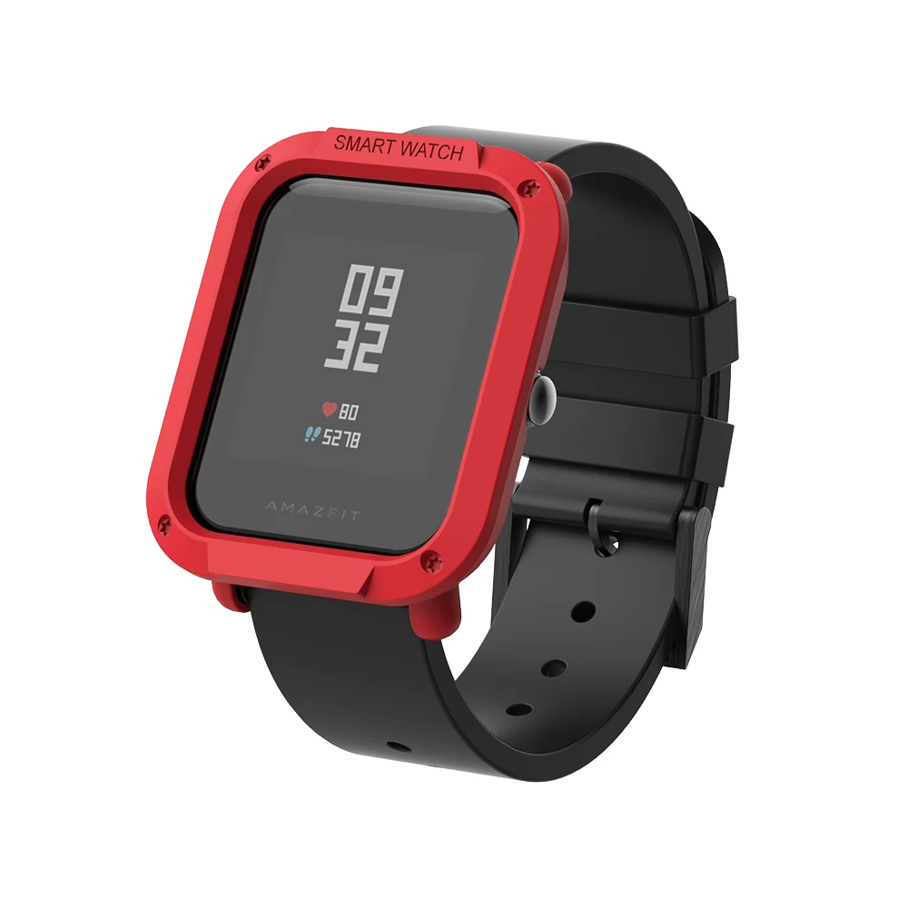 Чехол SIKAI Pace для Amazfit Bip lite Youth GTR GTS, чехол для часов, защитный корпус, аксессуары для умных часов Huami GTR 47 мм 42 мм - Цвет: Red case