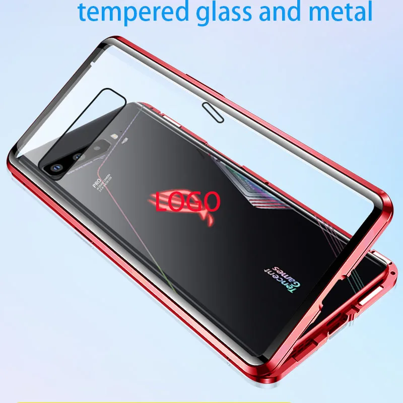 For ROG Phone 3 Case Metal Frame Doubl Sided