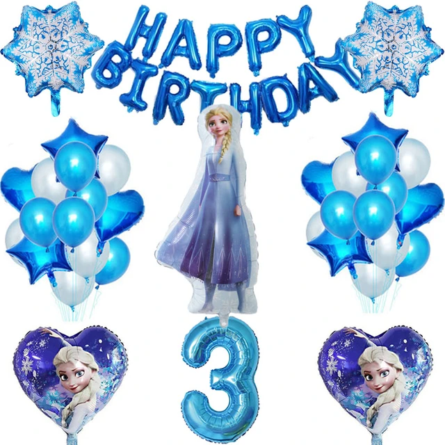 1 set Frozen Princess Foil Balloon 32inch Number Latex Balloons Cake baby 1  2 3st Birthday Elsa Party Decoration Kids Toy Globos _ - AliExpress Mobile