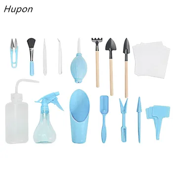 

16pcs Mini Spade Shovel Harrow Flowerpot Tools Potted Plants Maintenance Wooden Handle Plant Soil Shovels Garden Planter Tools
