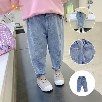 

Girls Jeans for Kids spring autumn Trousers Children Jeans Kids Fashion Denim Pants Baby Boys Jean Infant Clothing XIAO LU MAO