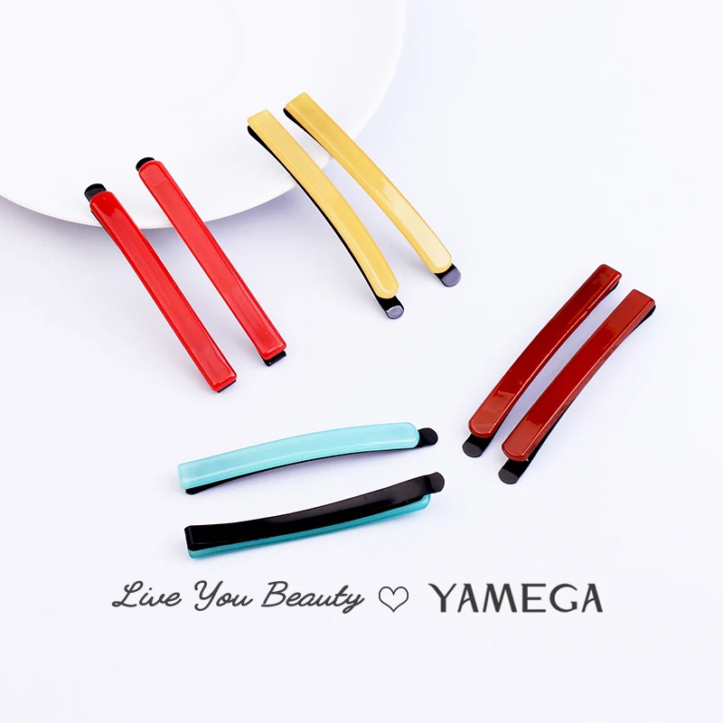 2 шт./компл. модные полимерные заколки для волос красные женщин и девочек