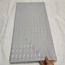 Лидер продаж нигерийский хлопок польский ткань высокое качество швейцарский польский кружевной Материал 5 ярдов с камнями 4L11111