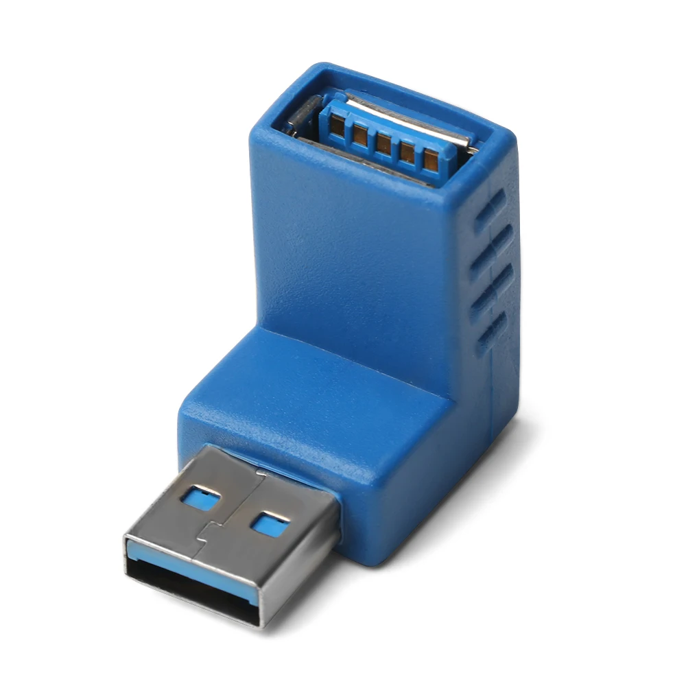 90 градусов USB 3 0 A штекер гнездо левый и правый угловой адаптер AM/AF разъем для