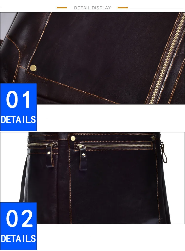 Мужская кожаная сумка через плечо в стиле ретро, первый слой, Воловья кожа, 15,6 дюймов, рюкзак для ноутбука, многофункциональная дорожная сумка, Рюкзаки большой вместимости