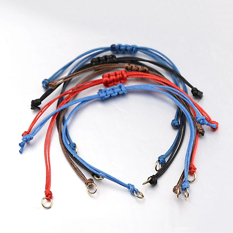 Fnixtar 5Pcs/Lot Red Black Brown Color Adjustable Rope Chain Braid Bracelets For Women DIY Handmade Making Jewelry Accessories - Image 6