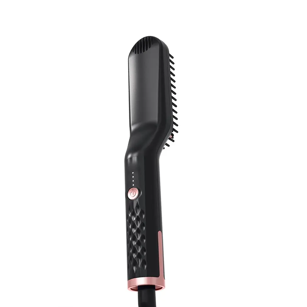 Beard Comb Pig Bristle Brush Multi-Function Hair Dryer Wet And Dry Hot Air Comb Straight Hair Comb Men'S Style Comb