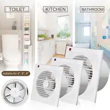 Waterproof Mute Exhaust Fan 4Inch 6 Inch 8 Inch Bathroom Extractor For Kitchen Toilet Window Powerful Ventilation Fans