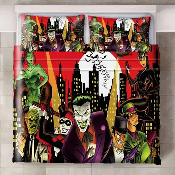 

Marvel Joker Hero Printing Bedding Set Sheet Children Room Bed Sheet Pillow case Bedding Set