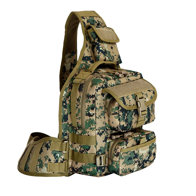 Men Tactical Bag Camouflage Military Hiking Camping Cross Body Messenger Army Shoulder Bags Sling Chest Waterproof Travel Bag
