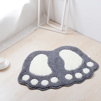

Foot Print Bath Mat Carpet Bathroom Floor Rug WC carpet Anti-slip Rugs Toilet Bath Mat Absorbent Non Slip Bathroom Rug Mini Mats