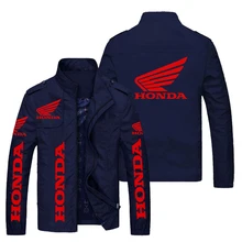 2022 new Style Men Honda Car Red Wing Logo Print Jacket Windbreaker Loose Punk Harajuku Motorcycle Bike Jacket Men Clothing Coat