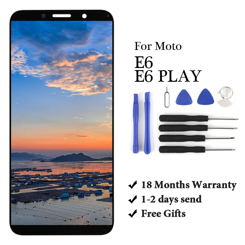18 месяцев гарантии для Motorola E6 play ЖК-дисплей сенсорный экран дигитайзер в сборе moto