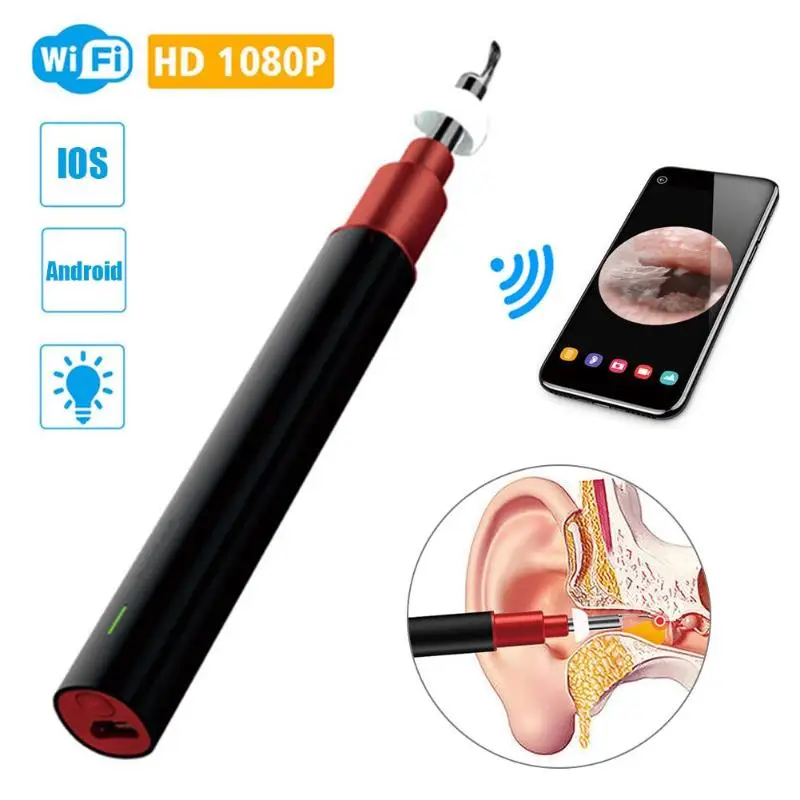 Беспроводной Otoscope 3,9 мм WiFi визуальная Чистка уха 1080P ушной Пинцет эндоскоп электронная миниатюрная камера оборудование