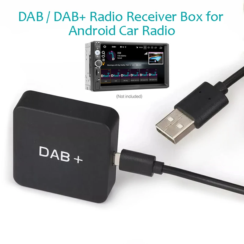 Mugast Adaptateur Récepteur Radio Dab USB Antenne Récepteur Voiture Numérique Portable pour Android 