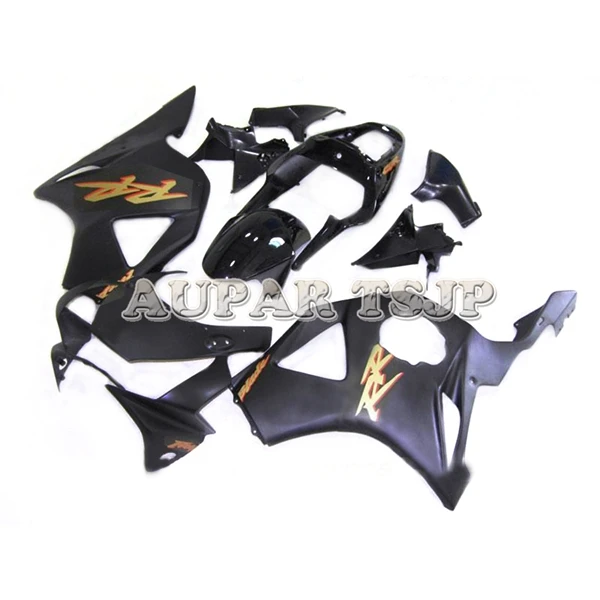 Матовый черный с золотыми наклейками Обтекатели для Honda CBR900RR 954 CBR954RR 2002 2003 ABS литьевой пластмассовый обтекатель комплект кузова