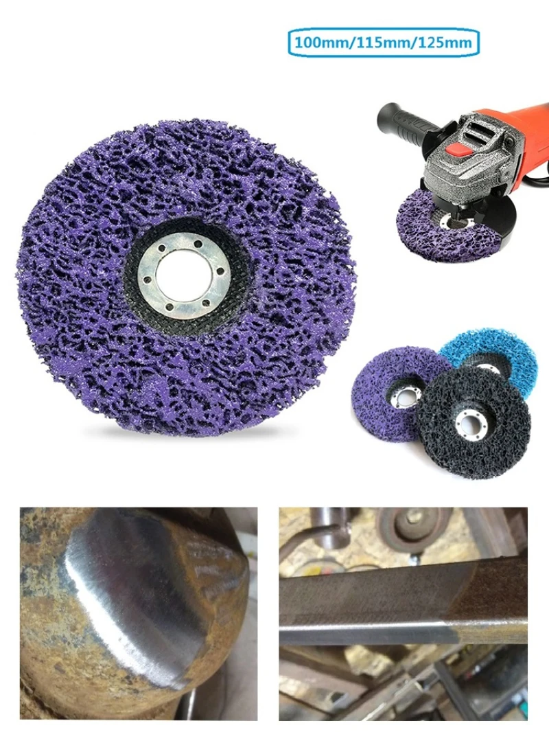 2/5pcs 125mm Grind Disc Abrasive Wheel Paint Rust Remover Poly Strip Disc for Angle Grinder Clean Polish Metal Motorcycles Car