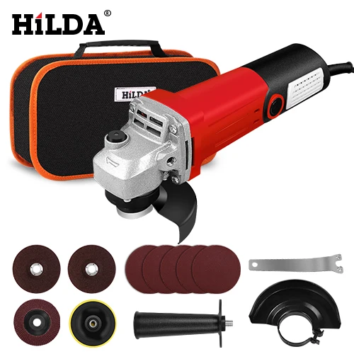 JM07 HILDA 1100 Вт угловая шлифовальная машина электрический шлифовальный станок Электроинструмент шлифовальный станок - Цвет: JM07