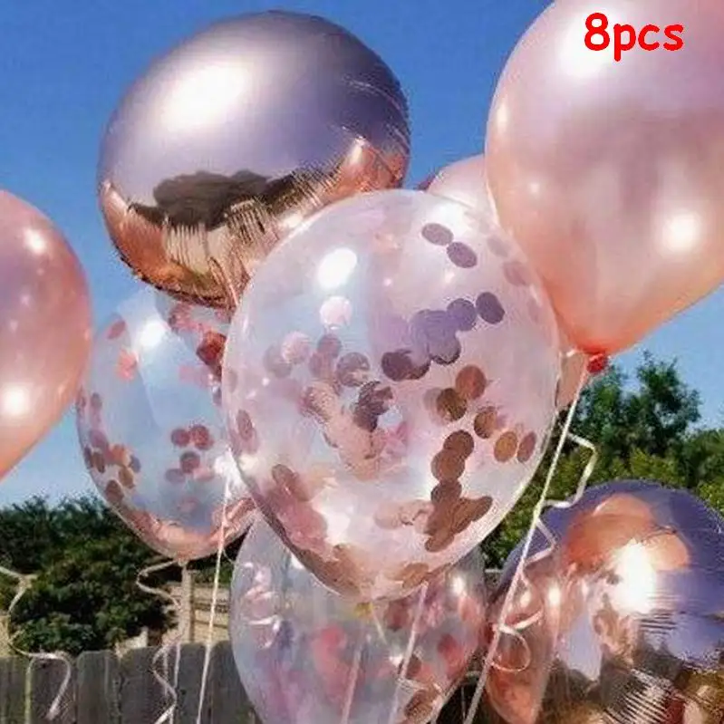 10 дюймов розовое золото латексный шар 12 дюймов розовое золото воздушный шар "Конфетти" украшение для свадьбы дня рождения день рождения товары для вечеринок globos - Цвет: 2