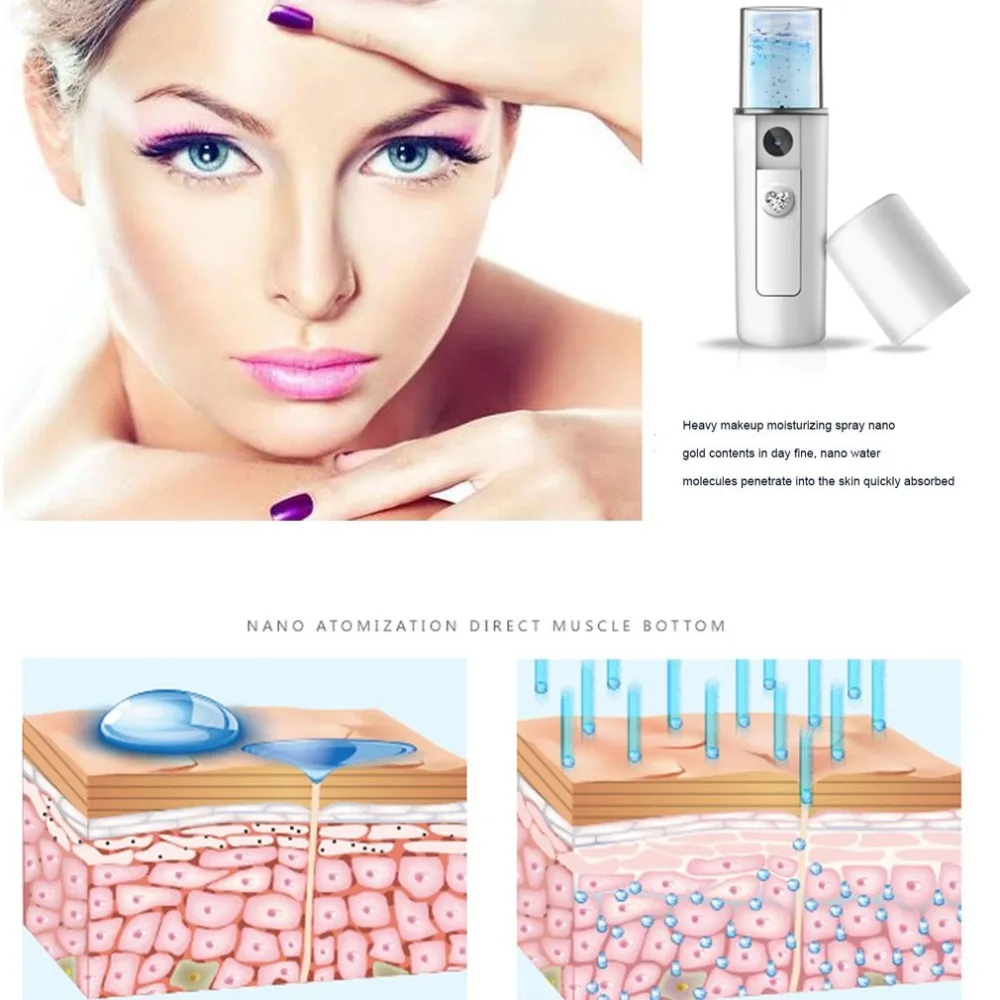 L3 USB Rechargeable Water Sprayer Portable Facial Moisturizing Beauty Equipment Facial Spray Machine Steaming Device Drop ship