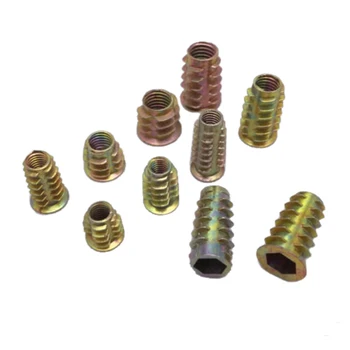 

100pcs/set Zinc Alloy Furniture Hex Socket Screw Insert M4-10 Threaded Nuts Kits