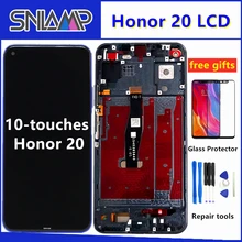 Дисплей для huawei Honor 20, ЖК-дисплей, сенсорный экран, дигитайзер, панель с рамкой для huawei Honor20, YAL-L21, ЖК-экран YAL-AL00