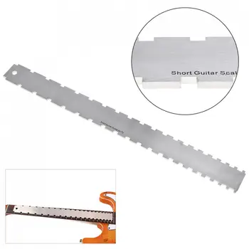 

Stainless Steel Guitar Neck Notched Straight Edge Dual Scale Measuring Tool for Luthiers Measurement Fretboard and Frets