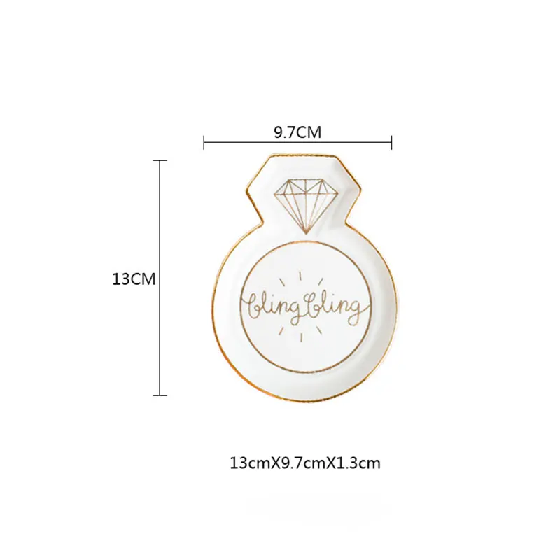 disk-blingbling Скандинавские керамические Арбузные морские звезды маленькие ювелирные изделия Блюдо серьги ожерелье кольцо для хранения тарелки фруктовый десерт дисплей миска Decoratio - Цвет: disk-blingbling