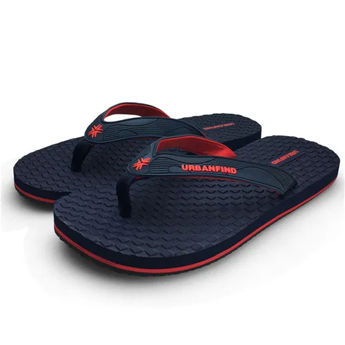 Dark Blue Breathable Light Men Summer Flip Flops Big Size 41-46 Man Casual Slippers For Beach / Home - Цвет: Dark Blue