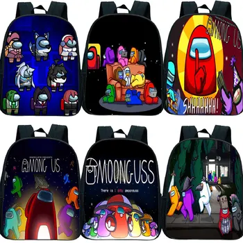 

3D Game Among Us Kindergarten Backpack Children Cute School Bag Preschool Bookbag Kids Knapsack Boy Girl Anime 12inch Rucksack