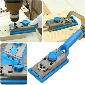 

Blue Plastic Woodworking Hole Locator Set with Scale for Joinery Woodworking DIY Project LKS99