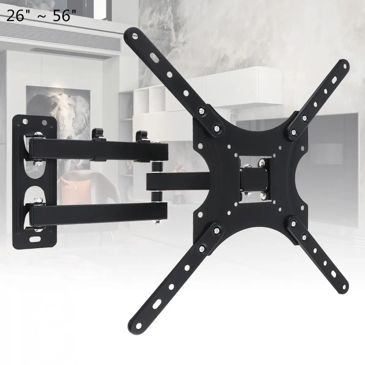 

Universal 50KG Adjustable TV Wall Mount Bracket Support 15 Degrees Tilt with Small Wrench for 26 - 56 Inch LCD LED Monitor