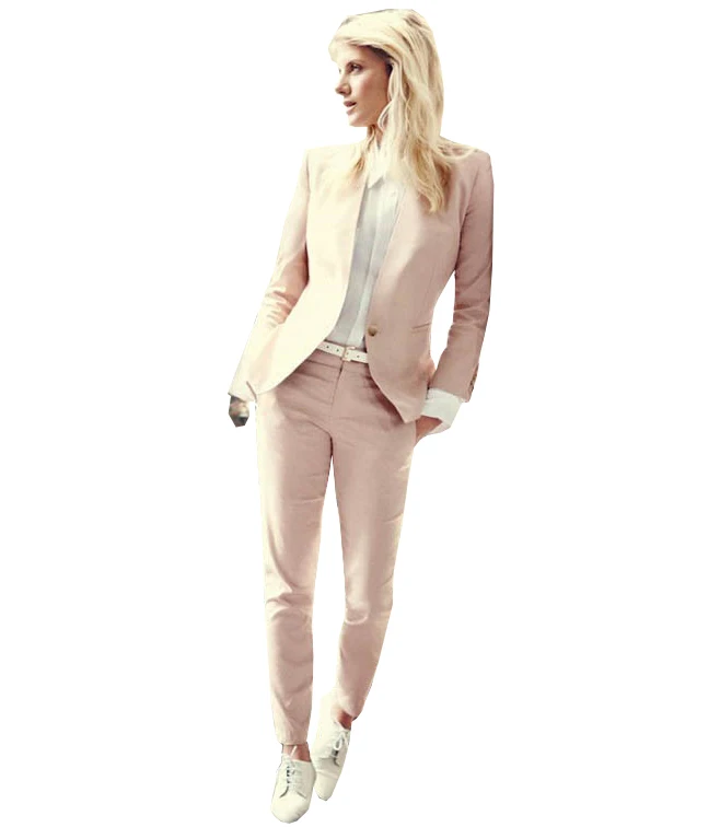 Women's Suit 2 Piece V Neck Casual Blazer Jacket & Zipper Trousers Suit for The office Women Suit Set (blazer+pant)