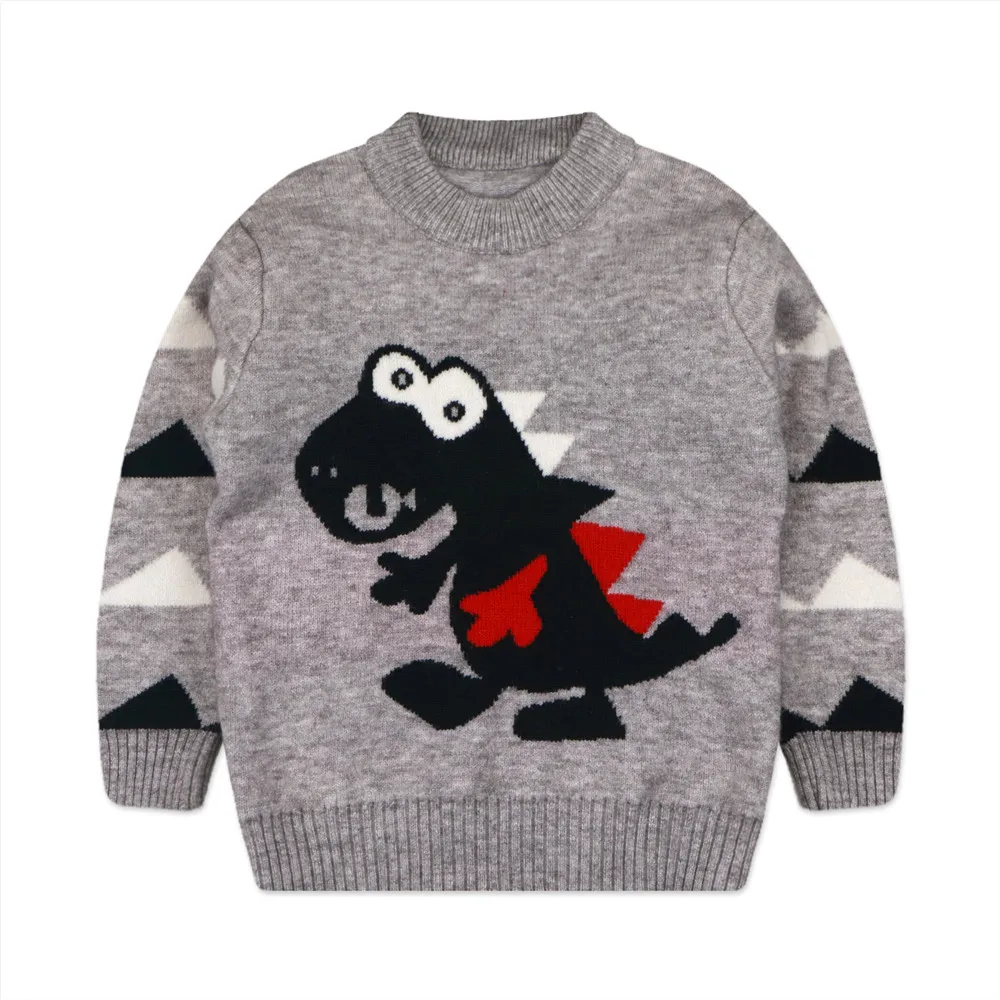 

Animal Dinosaur Boy Knitted Sweater Kids Autumn Winter Baby Newborn Long Sleeves O Neck Soft Sweaters Childropa De Dinosaurio